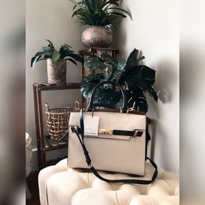 NEW Calvin Klein Beige Tote Handbag